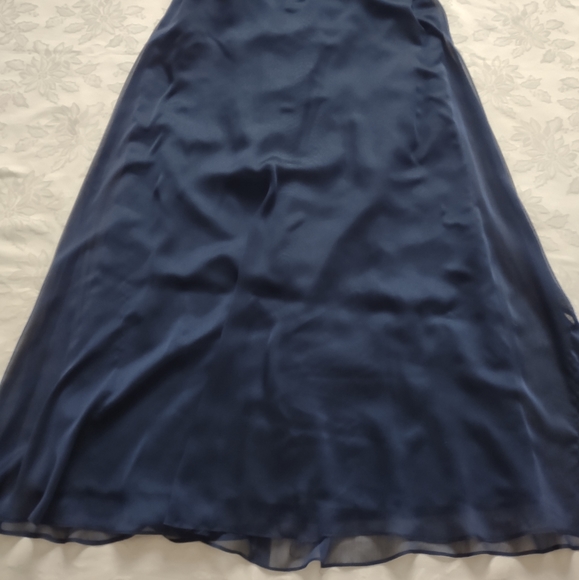 Jade by Jasmine Bejeweled Sequins Tiffany chiffon cap sleeves Sparkle Shine Maxi - Picture 9 of 11